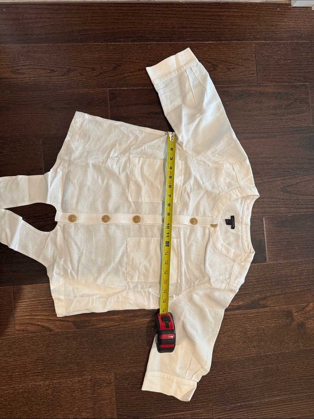 Linen front tie button down - Picture 5 of 5